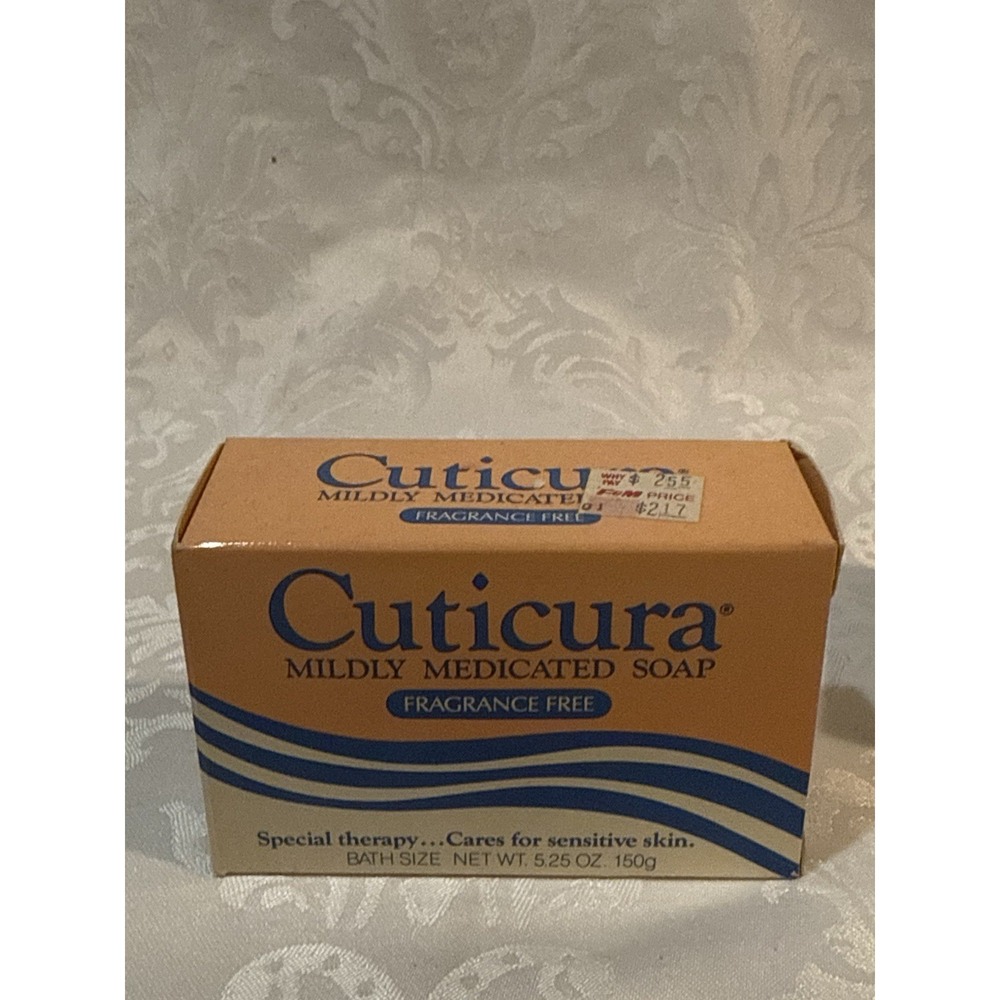 Cuticura Mildly Medicated Soap fragrance-free 5.25 OZ, 3 Pack New